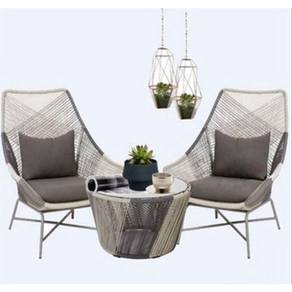 2 Chair 1 Table Outdoor Rattan Sofa Combination