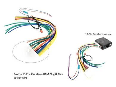 Proton 13-pin car alarm oem socket-wire (female)