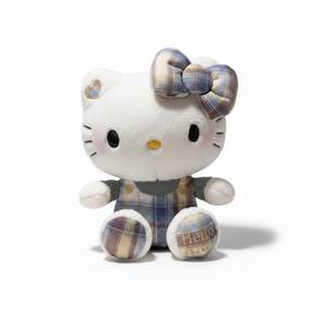 23cm Hello Kitty Plaid Outfit Plush Toy