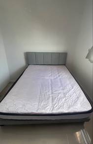 1 set queen size bedframe with mattress