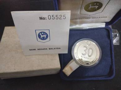Malaysia 30th years Bank Negara M'sia proof coin
