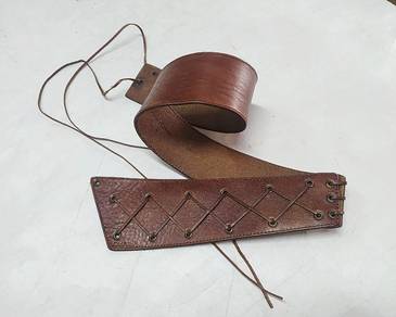 Vintage DKNY corset belt brown leather