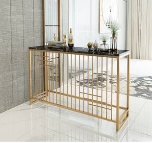 120cm Jazz Black Marble&Golden Frame Console Table