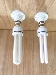 2 set lamp and holder / lampu
