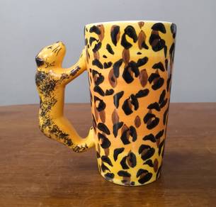 Famous Amos leopard mug