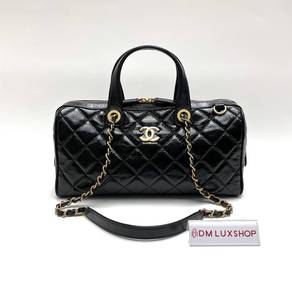 98% New Chanel 25A Black Bowling Bag GHW
