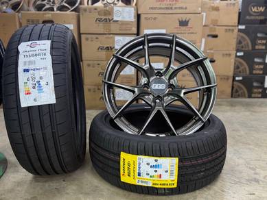 Sport Rim Baru 16 BBS CIR Hyper Black Siap Tayar B