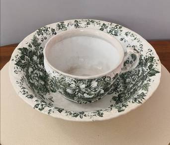 3501 Antique large Ironstone pitcher basin set