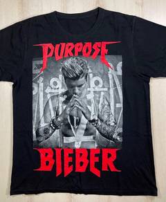 Justin Bieber Black Tee #BL3 Used