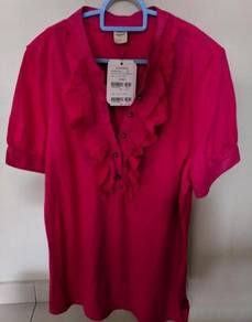 Hush Puppies red Top woman blouse ladies clclothes