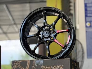 Sport Rim Baru 15Rays CE28 Glossy Black Siap