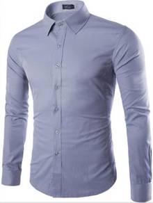 J530B Kemeja Lengan Panjang Kelabu Formal Shirt