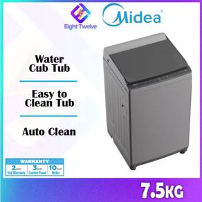 midea 7.5kg panel penutup kaca, baru dalam kotak