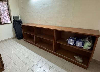 Solid wooden shelves