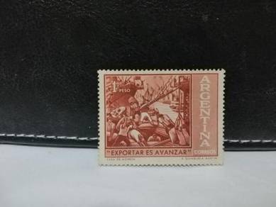 1961 Argentina Stamp Port Export Ship Workers