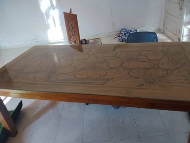 dinner set solid kayu jati 8+1