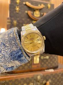 Rolex Datejust 36 Half 18K 750 Yellow Gold Jubilee