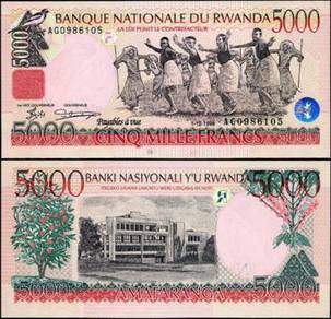 Rwanda 5000 francs 1998   - unc