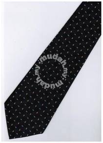 EDB23 Blue White Black Striped Formal Neck Tie