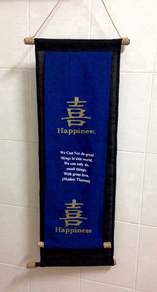 HAPPINESS - Double Layer Fabric Scroll (New)
