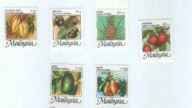 Mint Stamp Fruit Definitive Redomination Msia 2002