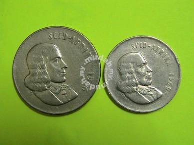 South Africa 1965 20 cents & 1966 50 Cents coin