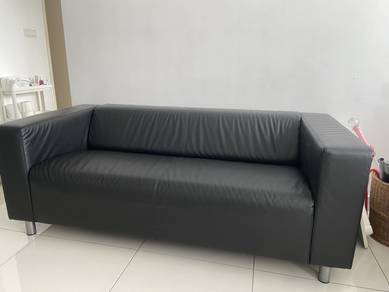 Ikea Klippan leather sofa