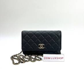 Preloved Chanel 23P Black Caviar WOC GHW