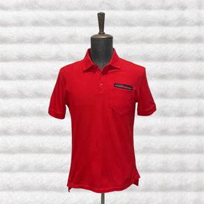 Givenchy Red Polo with Black Logo Patch fit
