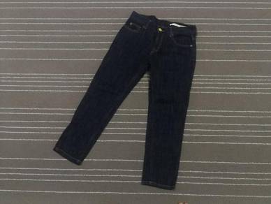 Back number slim tapered blue denim woman 3q w31