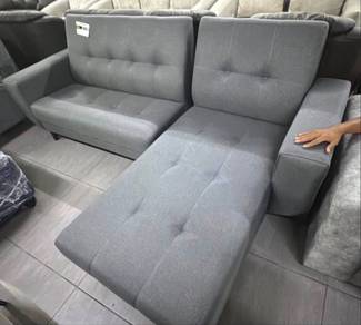 Modern Grey Fabric Sofa 