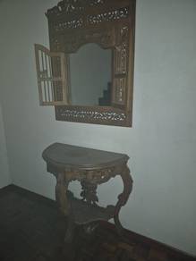 Kayu Jati Mirror Window + Side table