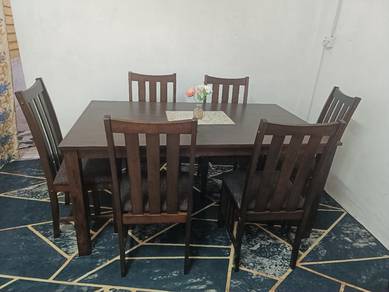 Jual Meja Makan NAMSAN 6S Solid Wood 1.6M