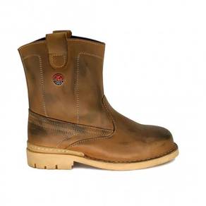 Safety Shoes Black Hammer High Tan Pull BH4105
