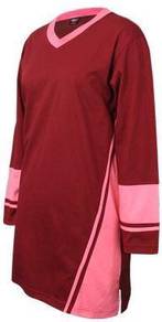 T-shirt Muslimah Color Block Enzo Code 8092 Maroon