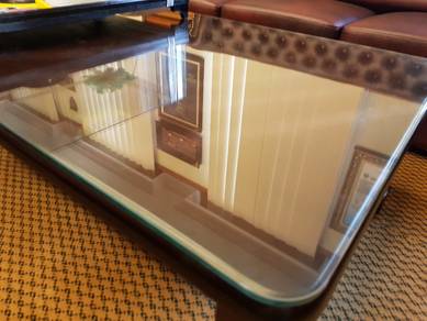 TABLE TOP GLASS l kaca alas meja tebal 12mm