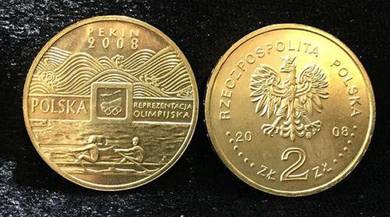 Poland 2 zloty "olimpic - beijing 2008" coin unc