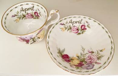 Royal Albert April cup & bowl