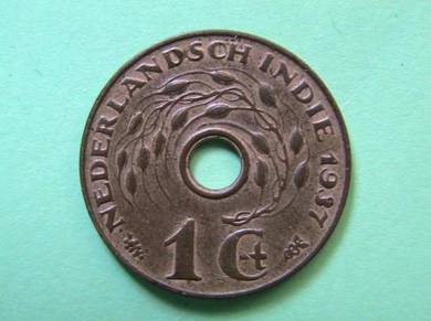 Nederlands Indie coins 1 cent 1937