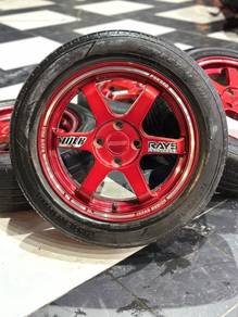 Te37 15 inch sportrim Myvi axia bezza wira