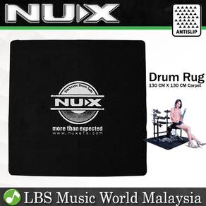 NUX Drum Rug - 130cm X 130cm Anti Slip Drum Carpet