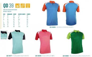 T Shirt Collar 100% Polyester Mix Unisex QD39XX