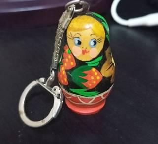 Vintage Russia handpainted keychain 