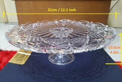Crystal BOHEMIA Cake Stand Plate. Pinggan Kek