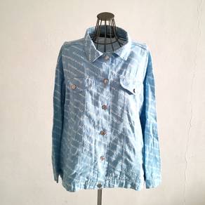 Alexander Wang Women's Blue Game Logo Denim Jacket
