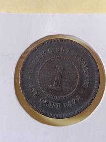 1877 straits settlement 1 cent coin
