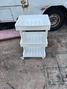 Mobile Plastic Trolley Tray Basket