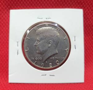 1980 P Kennedy Half Dollar Rare Error Filled in P