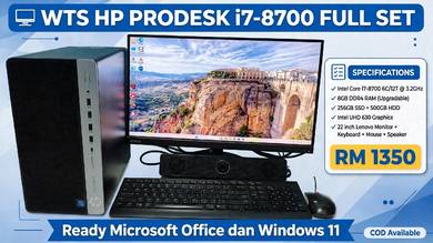 FULL SET PC HP ProDesk i7-8700