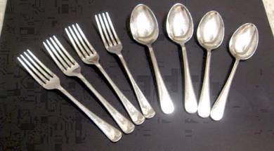 Vintage Stainless Steel Cutlery x 8 -1980s